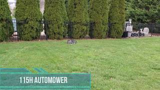 115H Husqvarna Automower Mowing After Install [upl. by Lelith266]