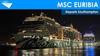 MSC Euribia departs Southampton 27102023 [upl. by Nuahsad]