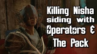 Fallout 4 Nuka World  Killing Nisha amp Siding with Operators and The Pack Ending [upl. by Colwen213]