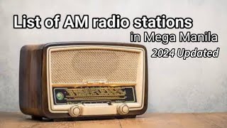 Aircheck July 3 2024  List of AM radio stations in Mega Manila [upl. by Erhart496]