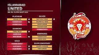 Islamabad United All Picks HBLPSLDraft HBLPSL9 [upl. by Ynohtnakram]