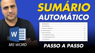 Como Criar um Sumário Automático no Word Passo a Passo [upl. by Emmey]