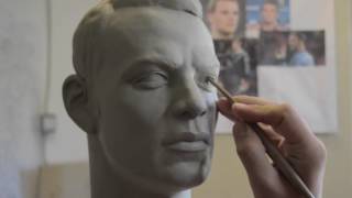 Sculpting a head in clay [upl. by Einafets776]