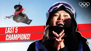 Last 5 Womens Snowboard Halfpipe Champions 🥇 [upl. by Nitsuga859]