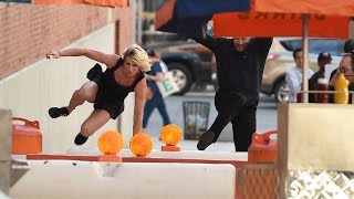 Harry vs American Ninja Warrior Jessie Graff [upl. by Gnohc]