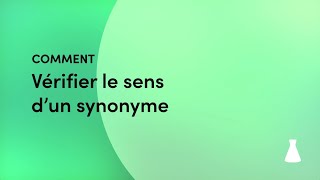 Comment vérifier le sens d’un synonyme  Minitutoriels d’Antidote [upl. by Moreville]