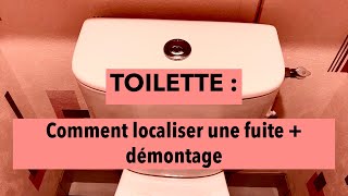 Toilette  Comment localiser une fuite  démontage [upl. by Noira]