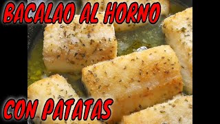 BACALAO O MARUCA al HORNO con PATATAS receta fácil y rápida Air fryer [upl. by Eidde808]