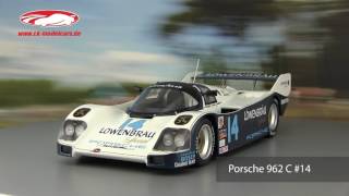 ckmodelcarsvideo Porsche 962 C 14 Winner 24h Daytona 1986 Holbert Unser Bell Norev [upl. by Yelsa]