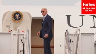 JUST IN President Biden Boards Plane At Westhampton Beach New York Ahead Of Event In New Jersey [upl. by Zaraf]