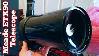 Unboxing Meade ETX 90 MaksutovCassegrain Telescope OTA Review Day amp Night Use [upl. by Meuse]