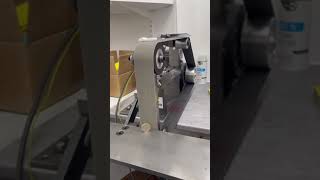 BATKO MACHINES  Coin test on the Batko3000XL belt grinder [upl. by Reinar]