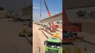 Installing Girder everyone subscribers heavyequipment ofw [upl. by Hughes]