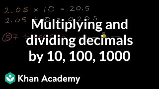 Multiplying and dividing decimals by 10 100 1000 [upl. by Eugatnom]