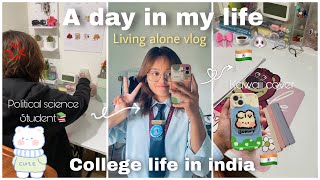 A day in my life as a political science student living alone in india🇮🇳Aesthetic Vloglivingalone [upl. by Rudich]