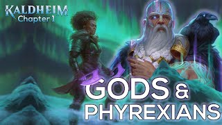 GODS vs PHYREXIANS  Kaldheim Chapter 1  Magic The Gathering Lore [upl. by Akemit]