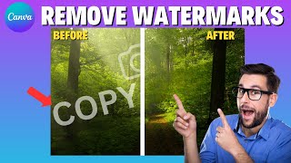 Canva  How to Remove Watermarks with Magic Eraser [upl. by Aeki569]