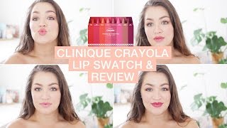 CLINIQUE CRAYOLA CHUBBY STICK SWATCHES amp REVIEW  LeChelle Taylor [upl. by Kowalski]