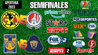 FECHAS HORARIOS Y CANALES PARA LAS SEMIFINALES DE LA LIGA MX APERTURA 2023 [upl. by Adaran]