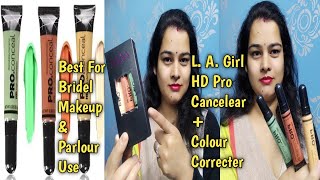 L A Girl HD Pro Cancelear  Coloure Correcter Full Review Best For Bridel Makeup and Parlour Use [upl. by Elisabeth]