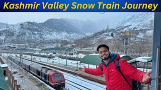 Train Journey In Heaven Kashmir  Most Luxury Vistadome Coach Snow Journey  Banihal To Srinagar [upl. by Snook]