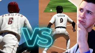 Who Can Hit A Inside The Park Home Run First Dee Gordon Or Billy Hamilton MLB The Show 17 Challenge [upl. by Enyrb179]