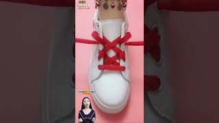 How to tie sneakers shoelaces Fashion shoe lacing tips shorts shoeslacestyles [upl. by Andel]