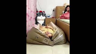 ఈ విచిత్రమైన పరుపు చూడండి  See this Amazing mattress  Inflated mattress  Weird mattress [upl. by Llehcor]