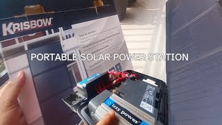 Krisbow Portable Solar Panel 60 Watt U Charge Power Station 500 Watt DIY [upl. by Airet]