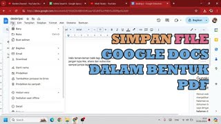 Cara Menyimpan File Google Docs dalam Bentuk PDF [upl. by Adnwahs]