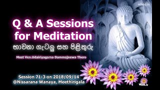 Q amp A Session 713 For Meditation භාවනා ගැටලු සහ පිළිතුරු [upl. by Limemann]