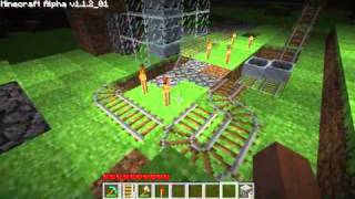 Minecraft Minecart Hopper Tutorial [upl. by Lanni]