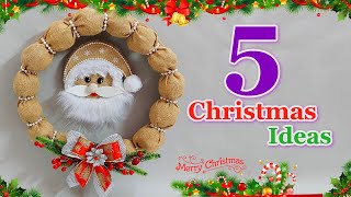 5 Easy Affordable Christmas Decoration ideas from Jute  DIY Christmas craft idea🎄497 [upl. by Aihsemaj]