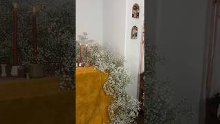 Made a fun gypsophila Floral Installation on my Dinning Table floralinspiration floraldesign [upl. by Vitek]