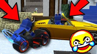 Trolling PUBLICS with New MOTORCYCLE amp CAR in BedWars 💀 Blockman GO  BedWars [upl. by Nosyerg]