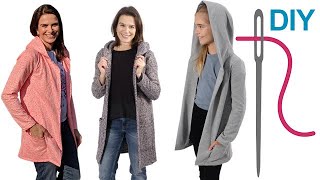 Jacke Longjacke nähen für Anfänger – DIY Schnittmuster Mädchen und Damenjacke quotTatjanaquot [upl. by Graham]