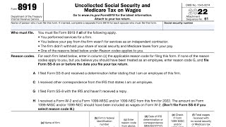 IRS Form 8919 walkthrough Uncollected Social Security amp Medicare Tax on Wages [upl. by Manvell]