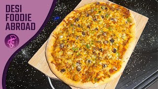 Deep Dish Chicken Fajita Pizza Recipe  From Scratch Deep Pan Thick Crust Chicago Pizza [upl. by Ahsirtal416]