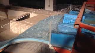 Hydraulic Jump  Energy dissipation  Overflowing Canal Model  NTUA Civil Engineering [upl. by Eislek]