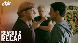 Cobra Kai Season 2 Recap Ralph Macchio William Zabka [upl. by Fronniah]