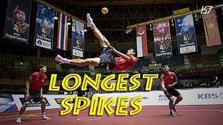 Sepak Takraw ● Crazy Longest Spikes Compilation  HD [upl. by Anaerdna]