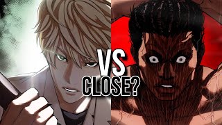 Mandeok bang vs Ryhuei Who wins Lookism scaling [upl. by Hay566]