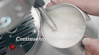 Learn To Texture Milk With Your Breville Bambino Coffee Machine  The Good Guys [upl. by Derman]