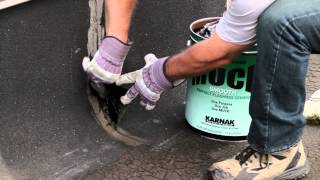 How to repair a leak utilizing Karnak 15 Muck Roof Cement  Utility Grade  low cost [upl. by Nazarius]