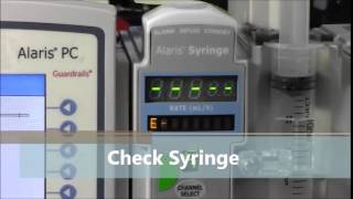 Check syringe Alarm in Alaris Syringe [upl. by Coulombe]