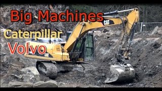 Caterpillar 324D Excavator Vs Doosan Dx 420 Lc Steam Shovel [upl. by Clawson]