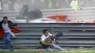 Gerhard Berger Big Crash 1993 F1 Italian GP Practice [upl. by Skell767]