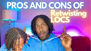 PROS AND CONS OF RETWISTING LOCS  DIY Braidlocs  Microlocs [upl. by Danyette]