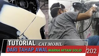 Tutorial cat mobil hitam solid dari awal sampey Mengkilap [upl. by Einegue]