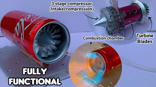 Making a Fully Functional Jet Engine using Soda can  diy Jet Engine [upl. by Ogg233]